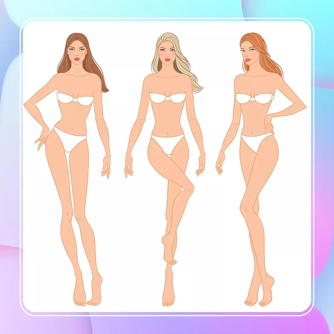 three tall sexy female models showing body proportion optimization after ai clothes remover.